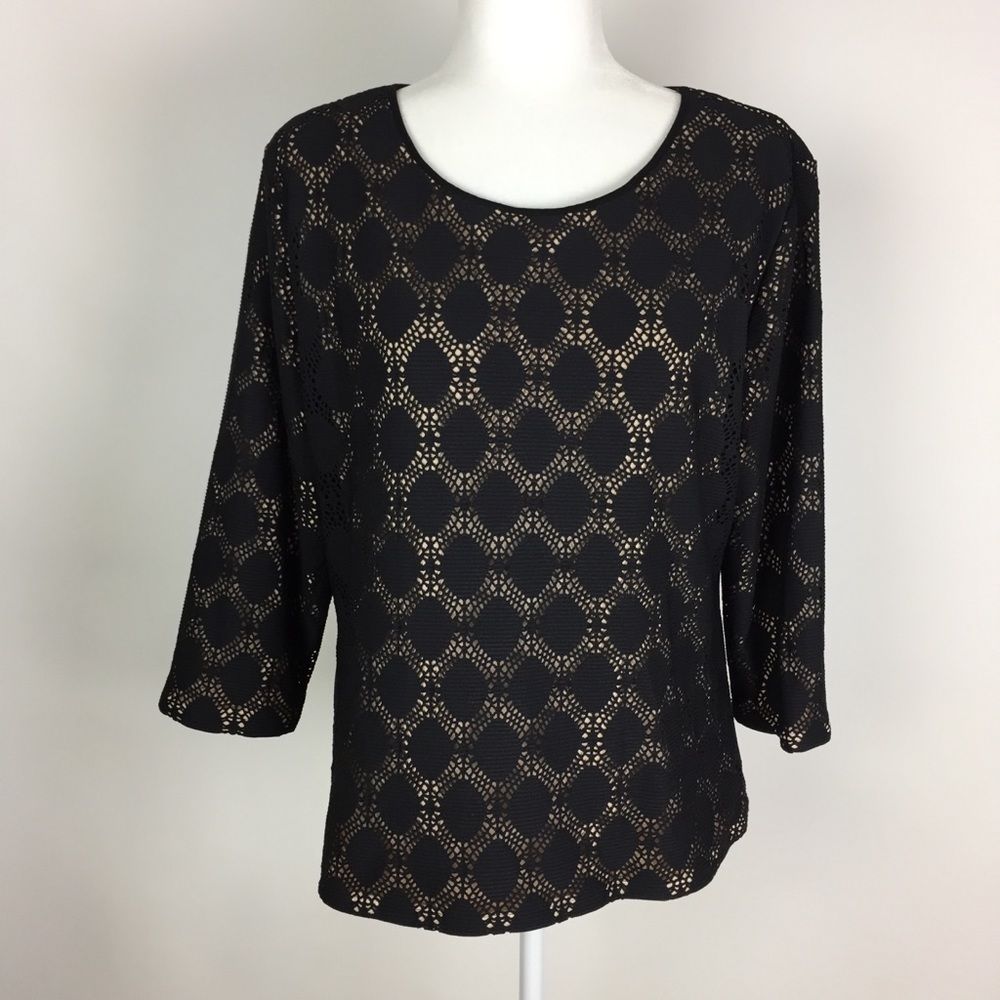 Vince Camuto Blak Top & Skirt set size M / XL - Picture 2 of 8